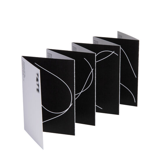 Anthony McCall Doubling Back concertina postcard set